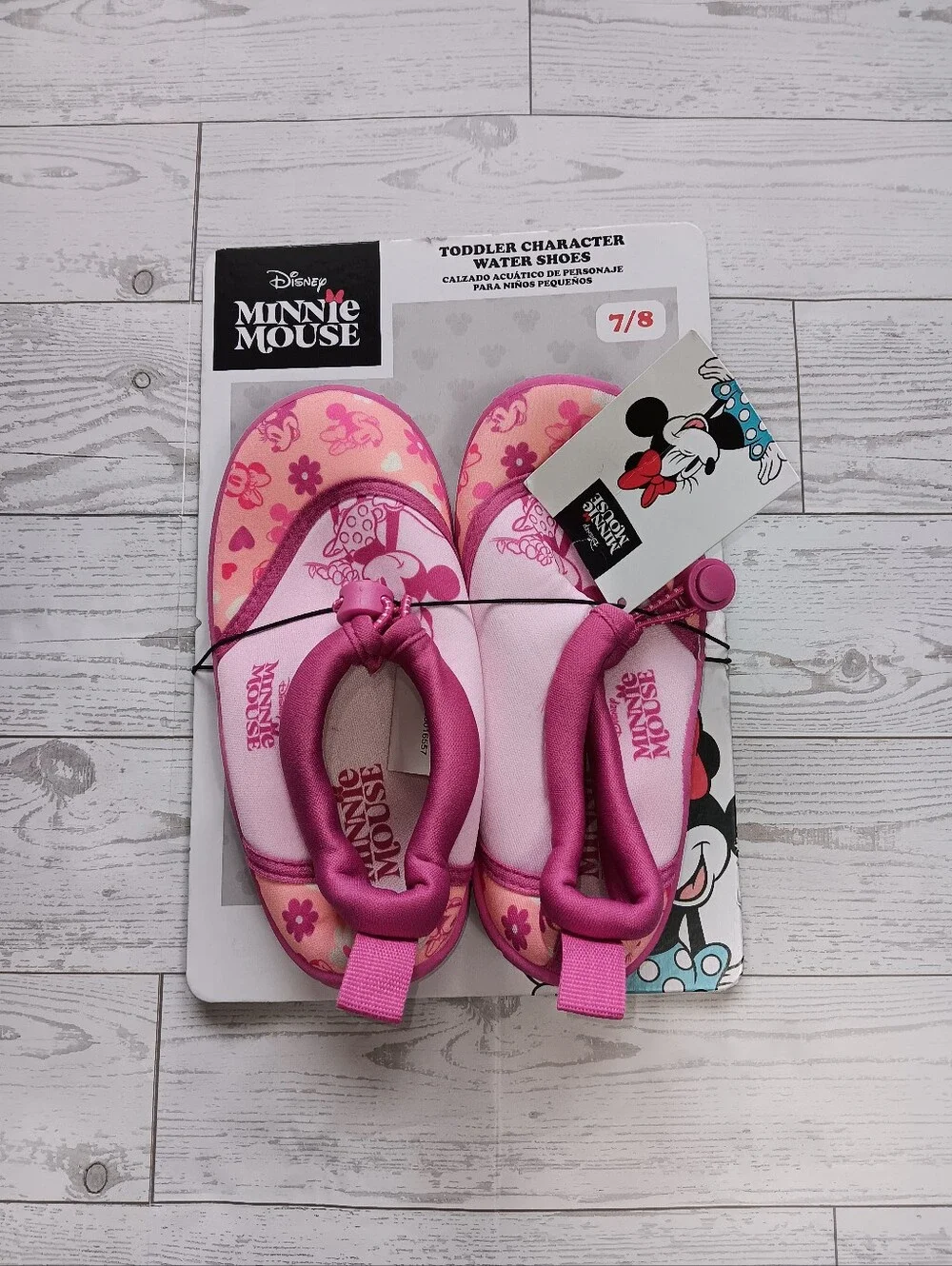 NWT Disney Minnie Mouse Toddler Character Water Shoes Blue Size 7/8